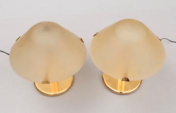 BORDSLAMPOR, 1 par, Italien, 1900-talets andra hälft.