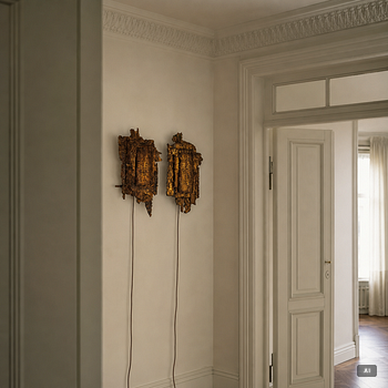 A pair of wall lamps, second half of the 20th century.