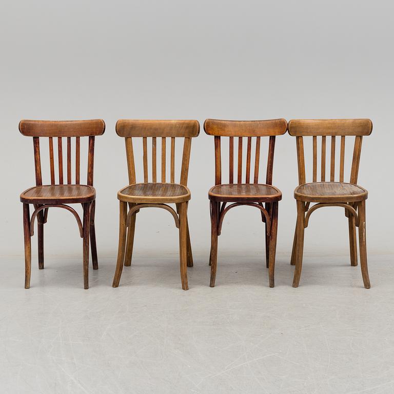 a set of four chairs, early 20th century.