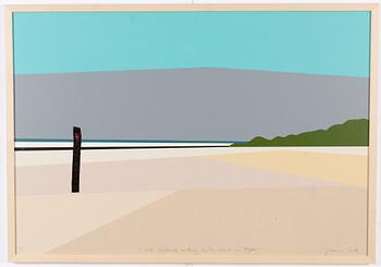 Franco Costa, "With Joshoua walking on the beach in Bergen".