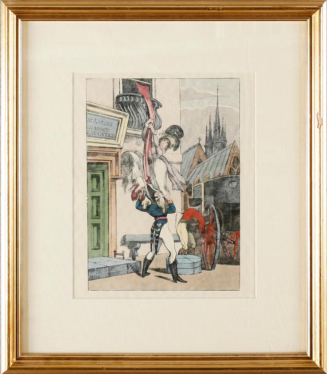 GRAVYRER, 3 st, England 1800-tal.