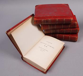 BÖCKER, 14 st, mest poesi, bla "The works of Lord Byron", 1800-tal.