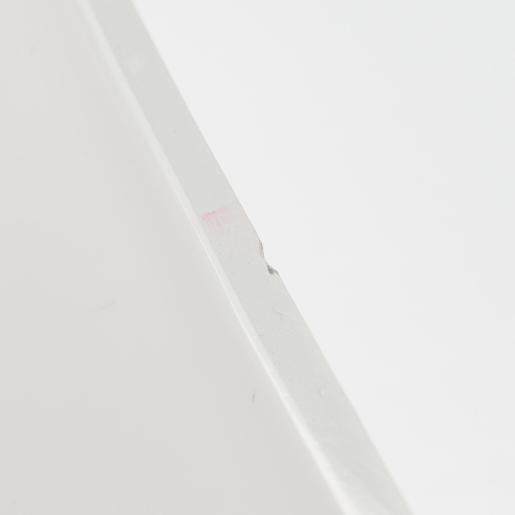 Alvar Aalto, glasskulptur, 2 delar av "Aalto-blomman", signerad Alvar Aalto Iittala. 1950-tal.