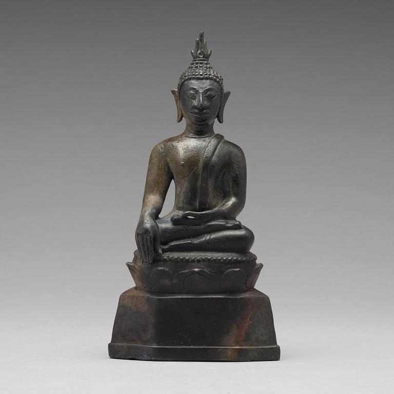 BUDDHA, brons. Thailand, Lanna perioden 14/1500-tal.