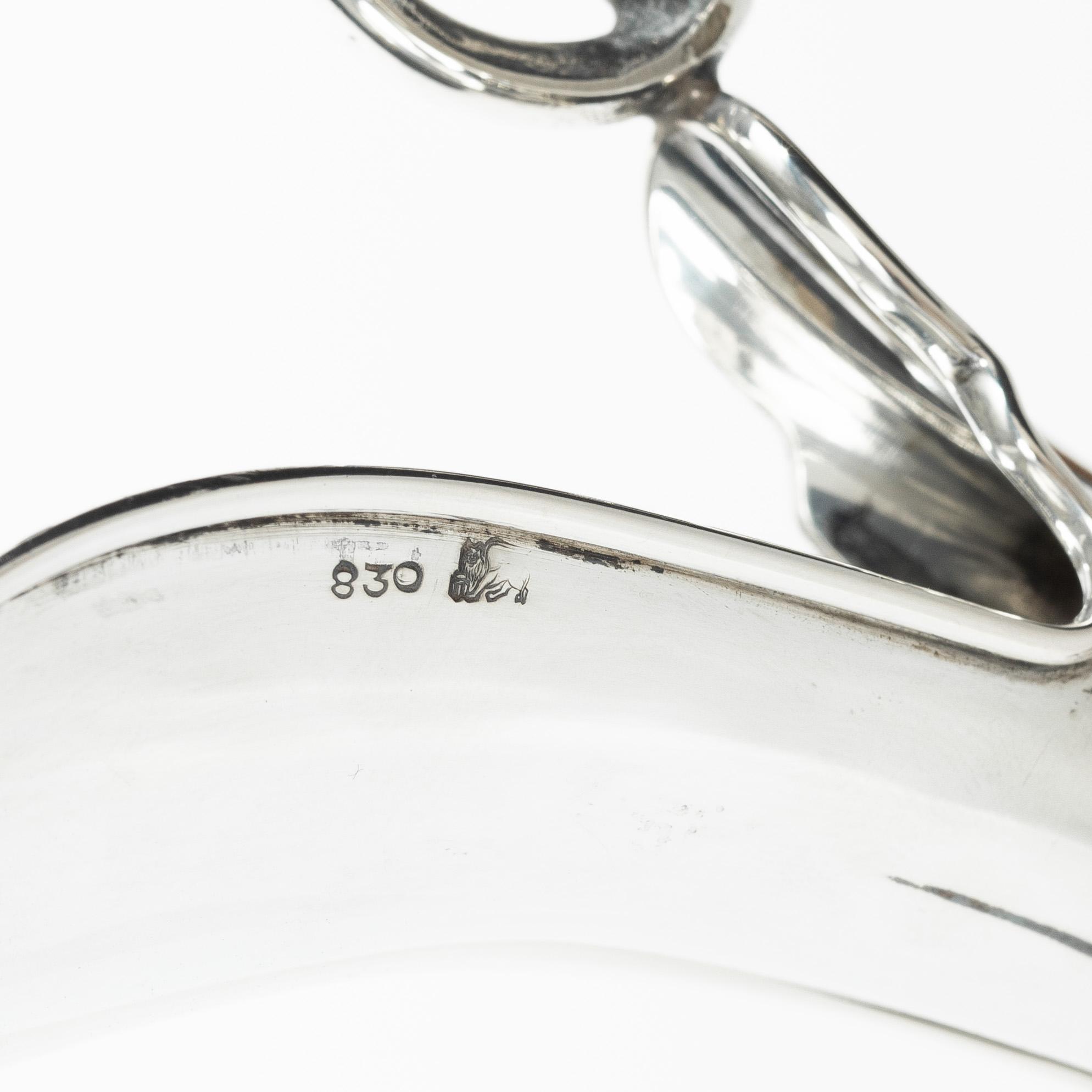 Jug, silver, Swedish import mark, 20th century.