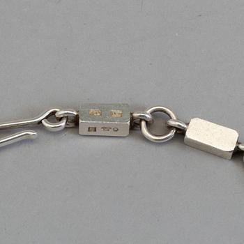 A silver necklace by WIWEN NILSON, Lund, 1963.