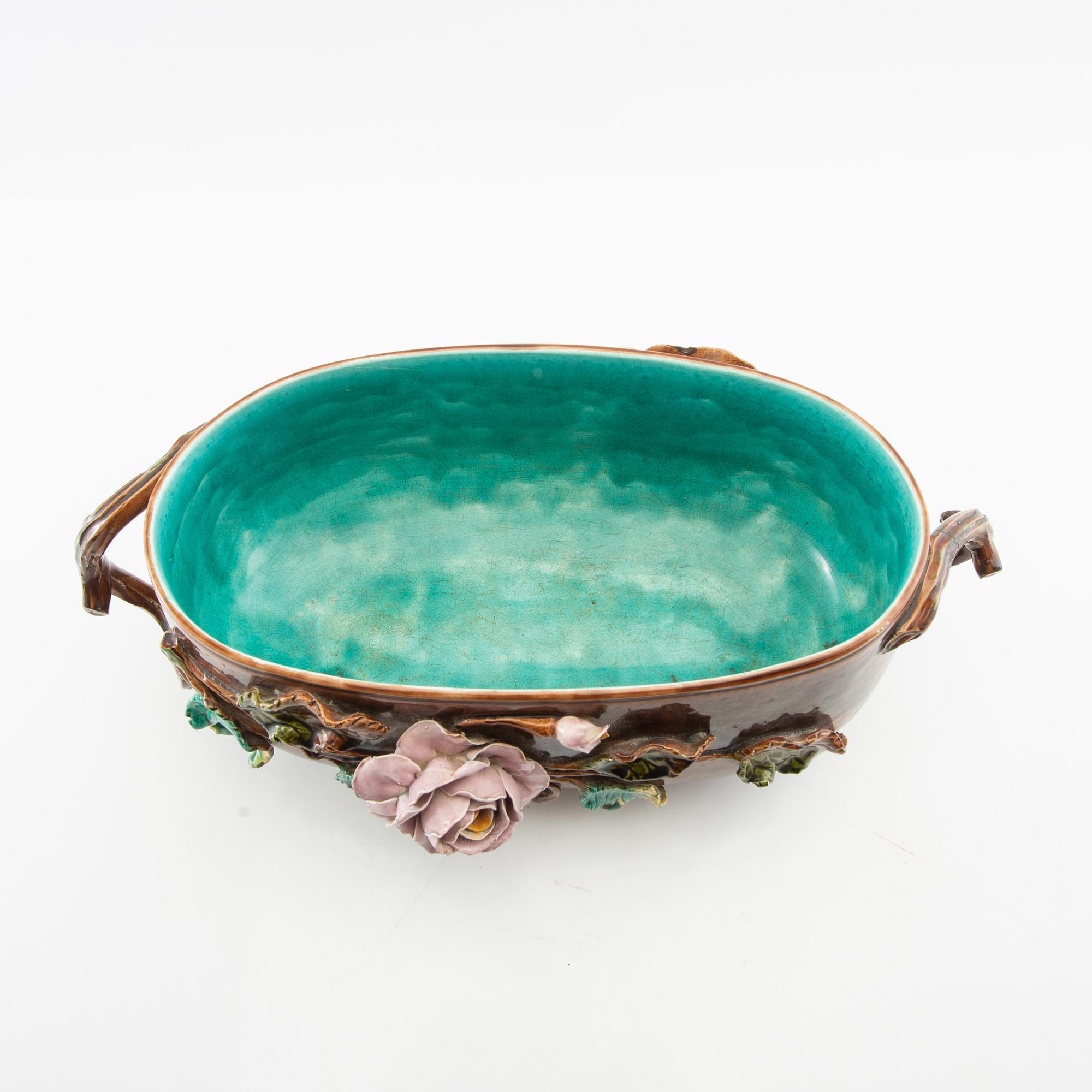 Jardinière Jugend early 20th century stoneware.