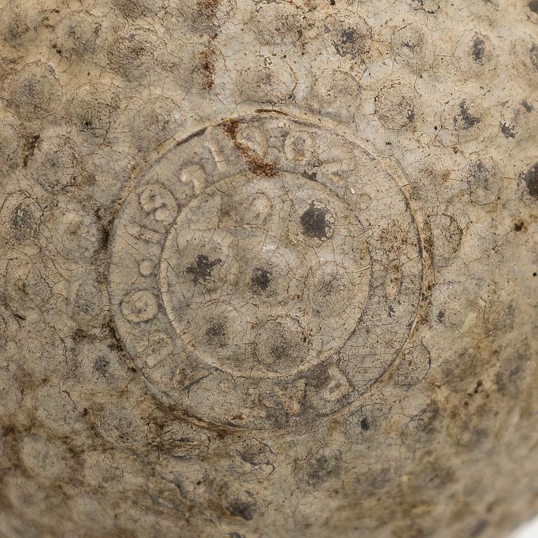 Golfbollar, 3 st, sekelskiftet 1800/1900.