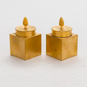 A French or Swedish Empire writing stand, mid 19th century.