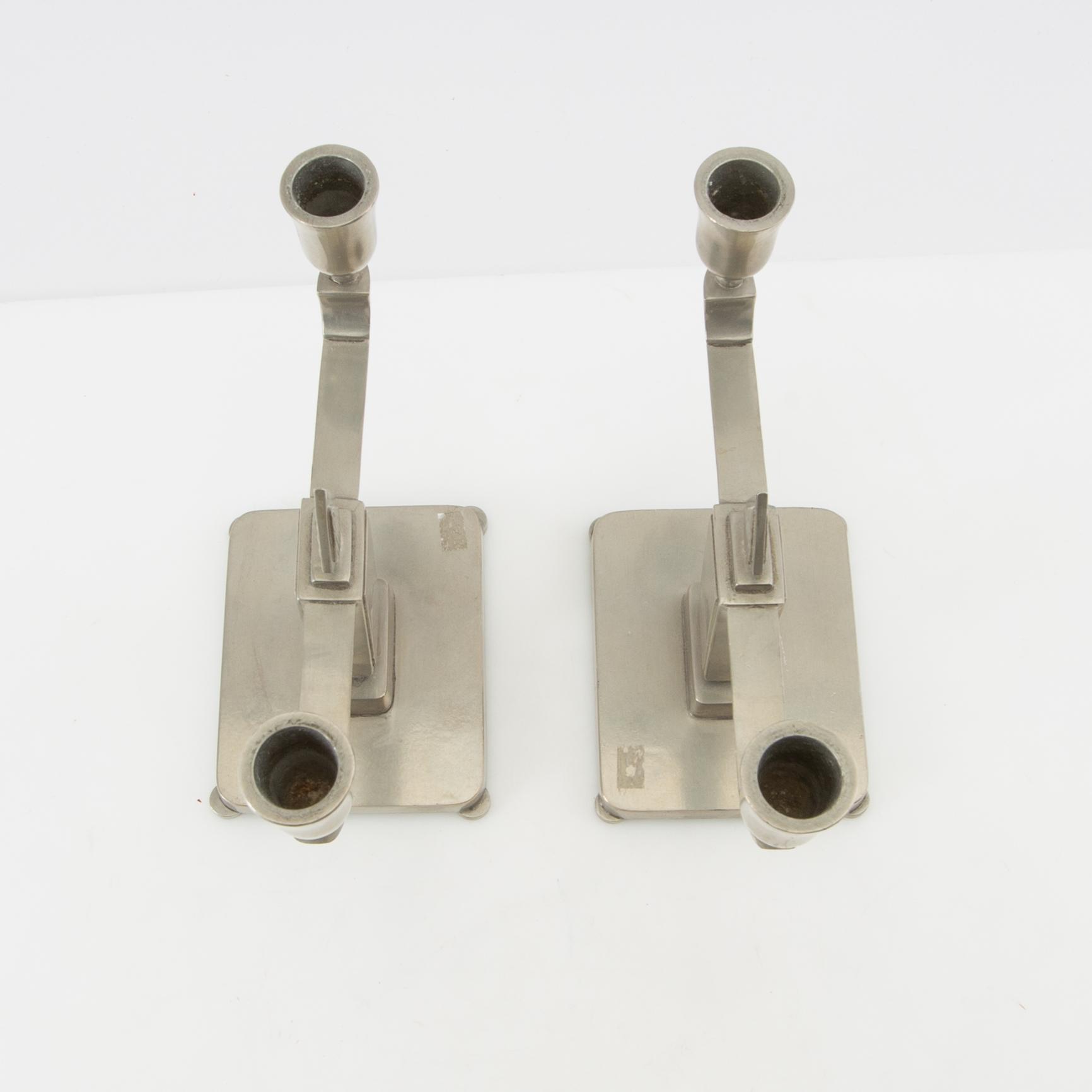 Candelabra, a pair, GAB, 20th century.