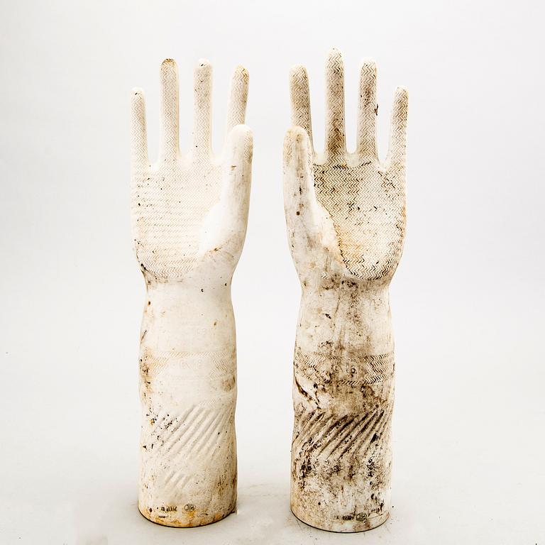 Glove molds, 9 pcs, France around 2000.