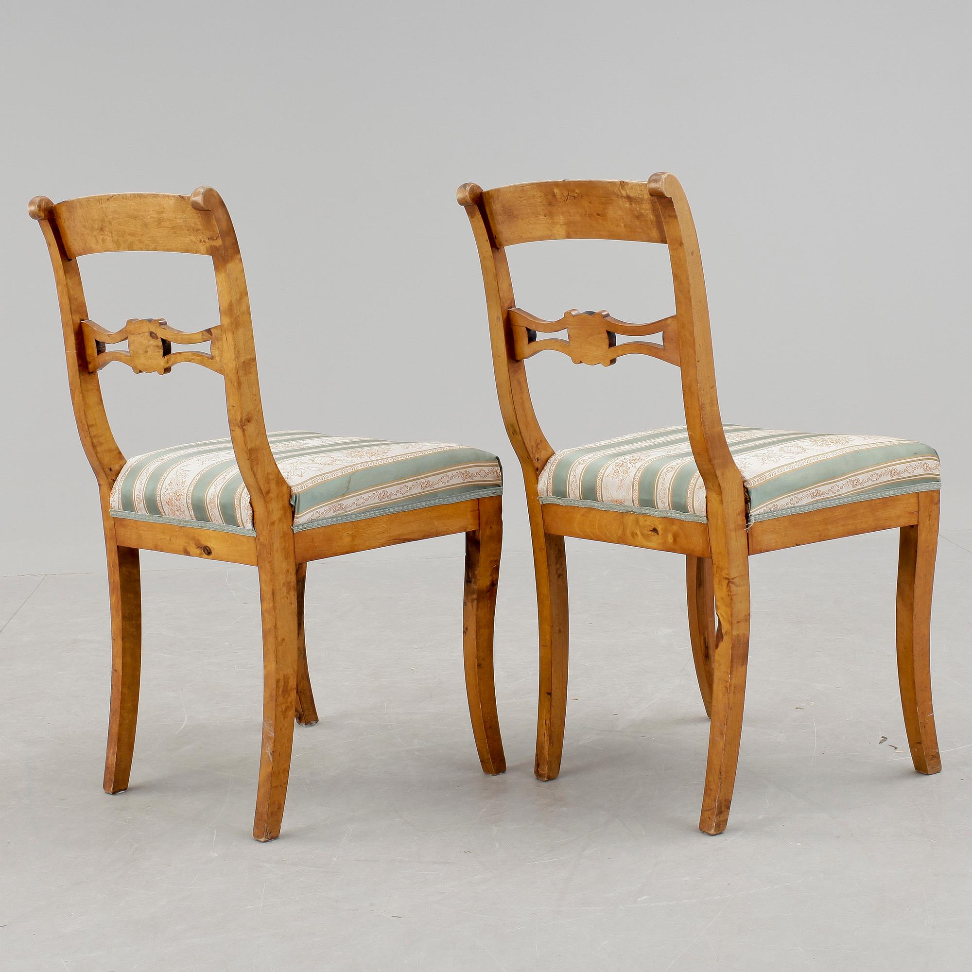 STOLAR, ett par, senempire, 1800-tal.
