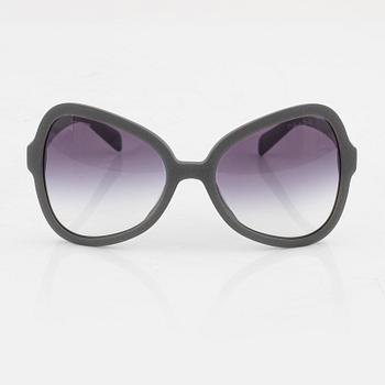 Prada, A pair of grey sunglasses.