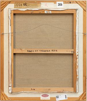 James Coignard, "Profil et triangle bleu".