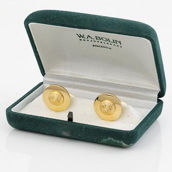 W.A. Bolin a pair of cufflinks 18K gold.