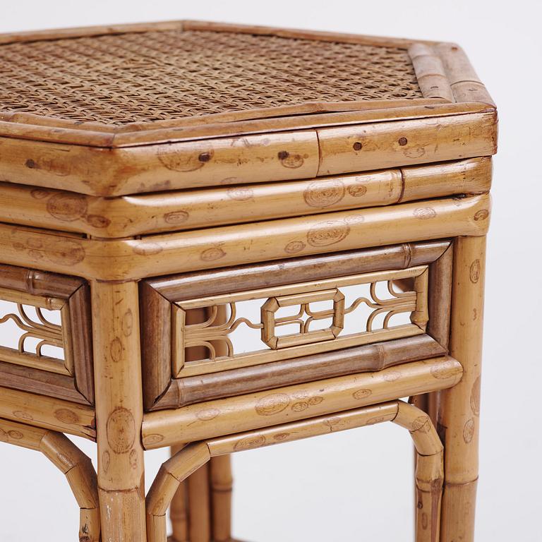 A spotted bamboo table, Qing dynasty late 18th century.