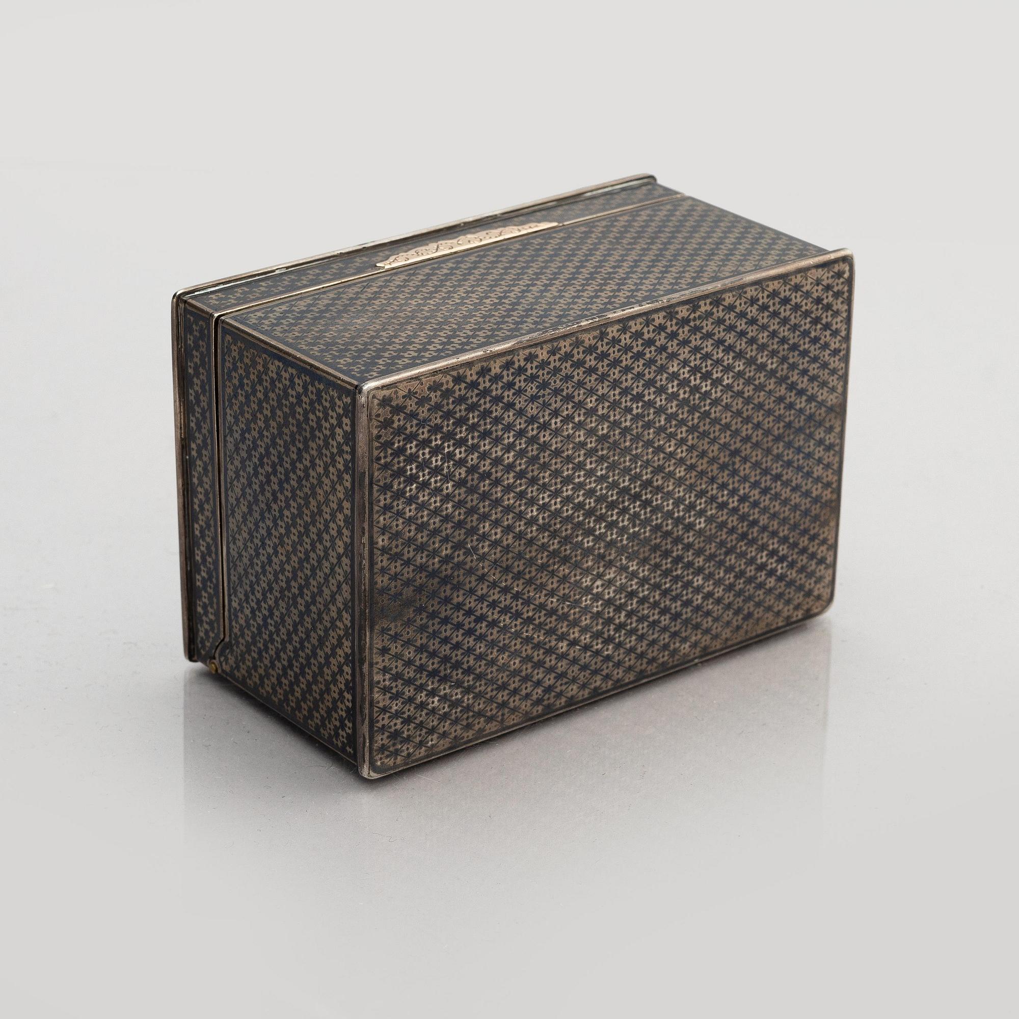 A Russian silver box, assay master Nicholai Bubrovin, Moscow 1831.