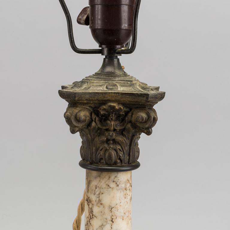 A table lamp around 1900.