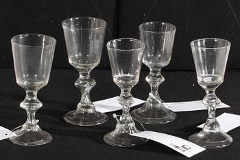 SPETSGLAS, 5 st. 1700/1800-tal.