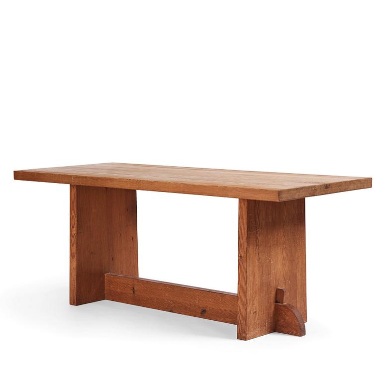 Axel Einar Hjorth, a stained pine 'Lovö' table, Nordiska Kompaniet, Sweden 1930s.