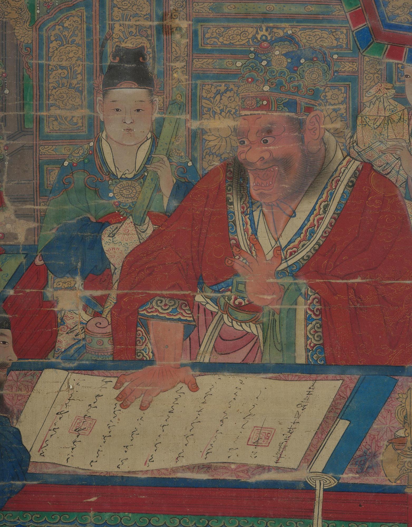 A large painting by anonymous artist, Qing dynasty, 18/19th century.