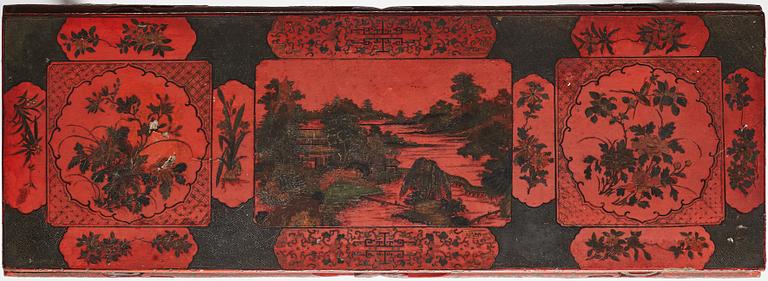 A Chinese lacquered table, Qing dynasty (1664-1912).