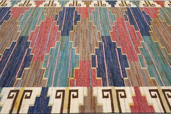 Märta Måås-Fjetterström, a carpet, "Blå heden", flat weave, ca 424-426 x 200,5-203 cm, signed AB MMF.