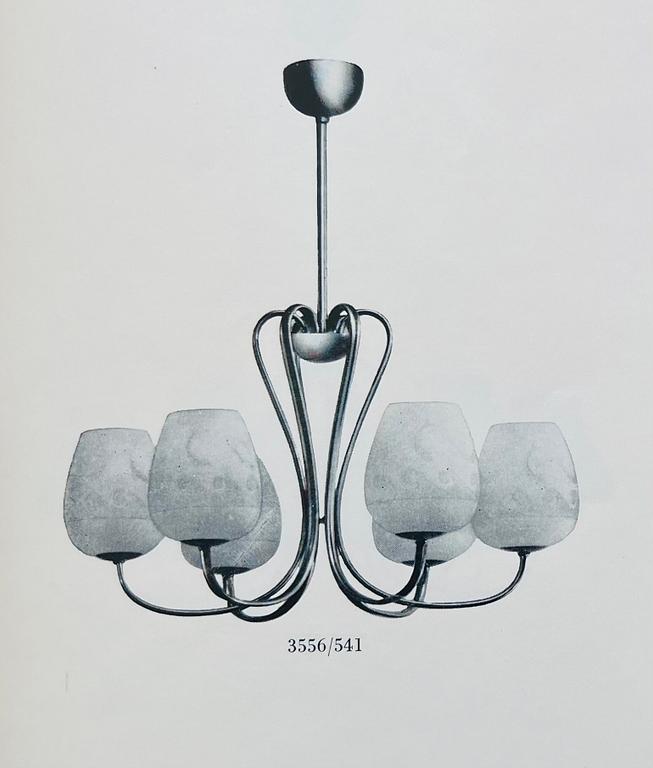 Karlskrona Lampfabrik, taklampa, modell "3556/541", 1950-tal.