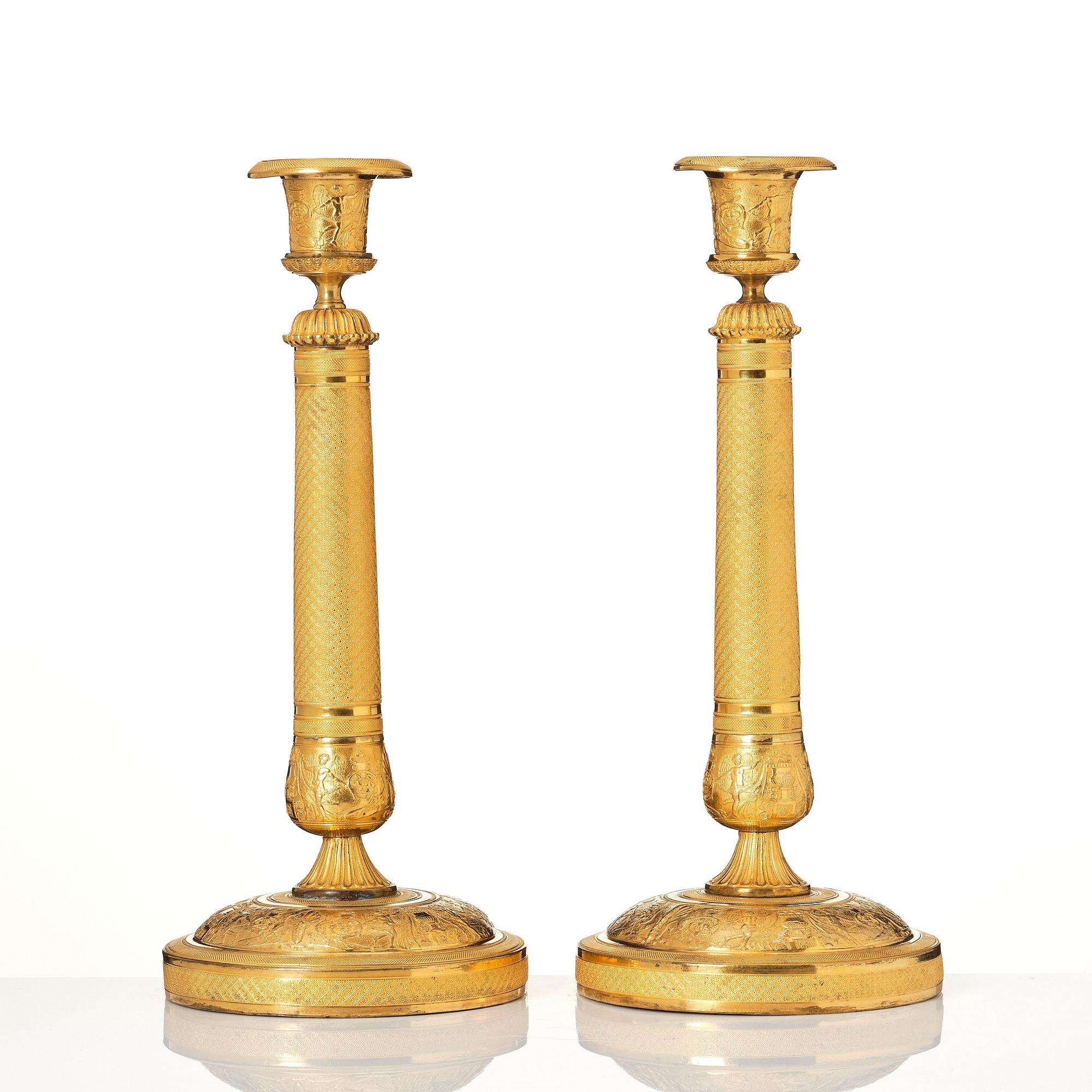 A pair of Russian Empire candlesticks.