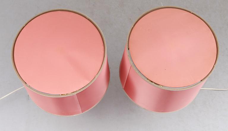 BORDSLAMPOR, 1 par, mässing, EWÅ, Värnamo, 1900-talets andra hälft.