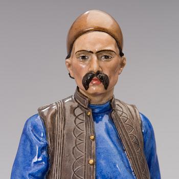 A RUSSIAN IMPERIAL PORCELAIN FACTORY SCULPTURE, "PERSIAN", porcelain, from the time of Nicholas II 1914.