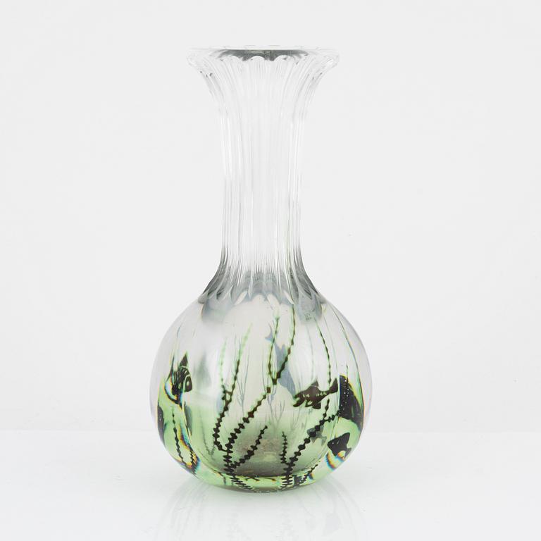 Edward Hald, a graal glass vase, Orrefors, Sweden, signed.
