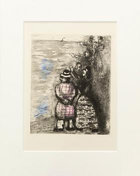 Marc Chagall, "Le Chameau et les Batons Flottants" ur "Les Fables de la Fontaine".