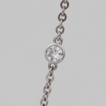 A brilliant-cut diamond necklace. Total carat weight circa 1.35 ct.