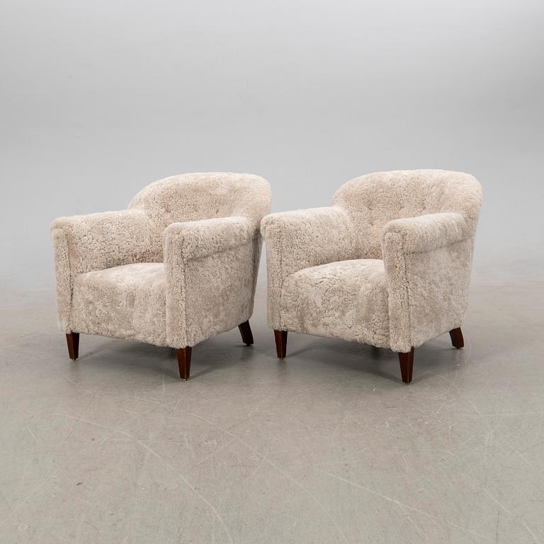 Armchairs, a pair, Swedish Modern, 1940s.