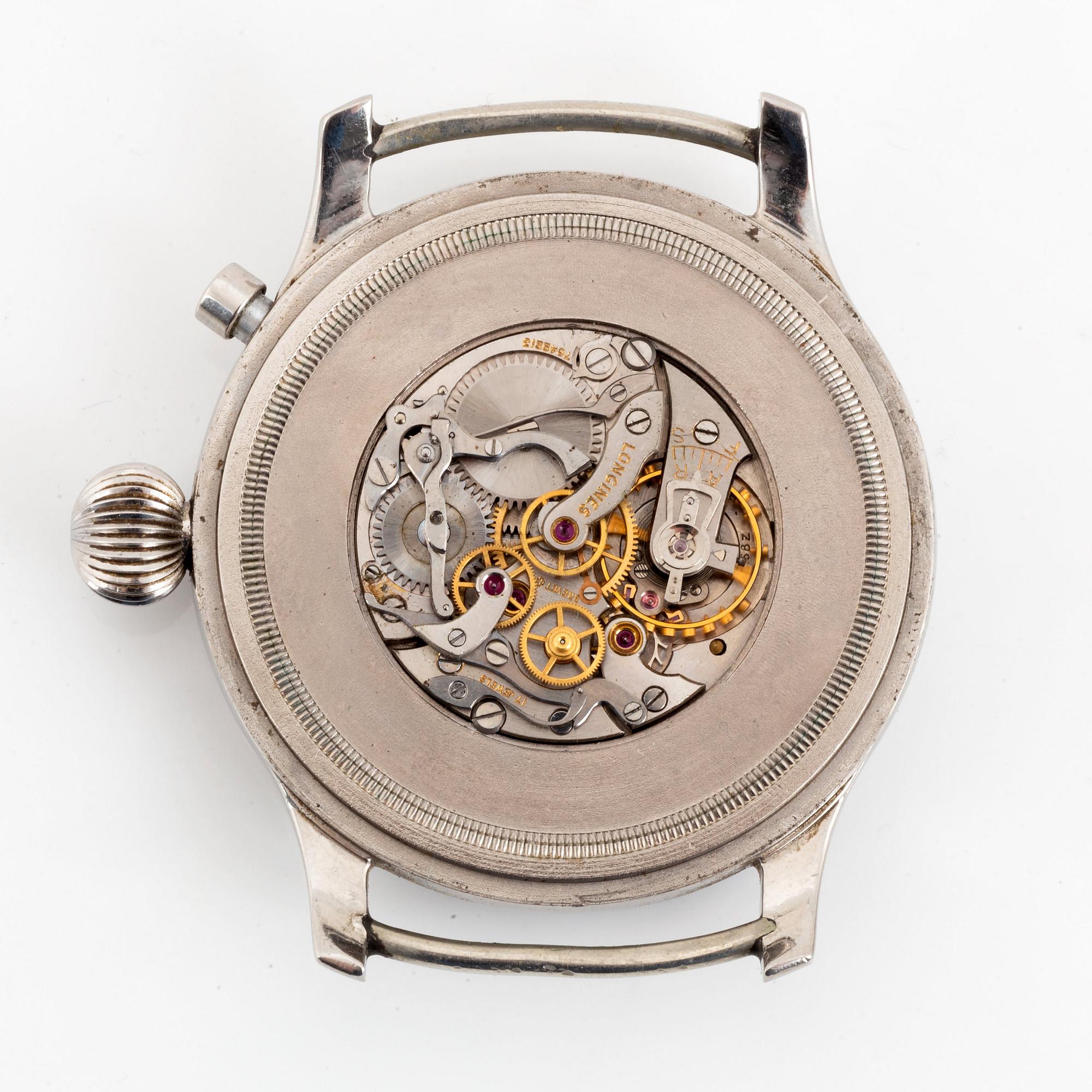 Longines single button flyback chronograph Oversized Bukowskis