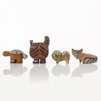 Lisa Larson, figuriner, 4 st, stengods, Gustavsberg.