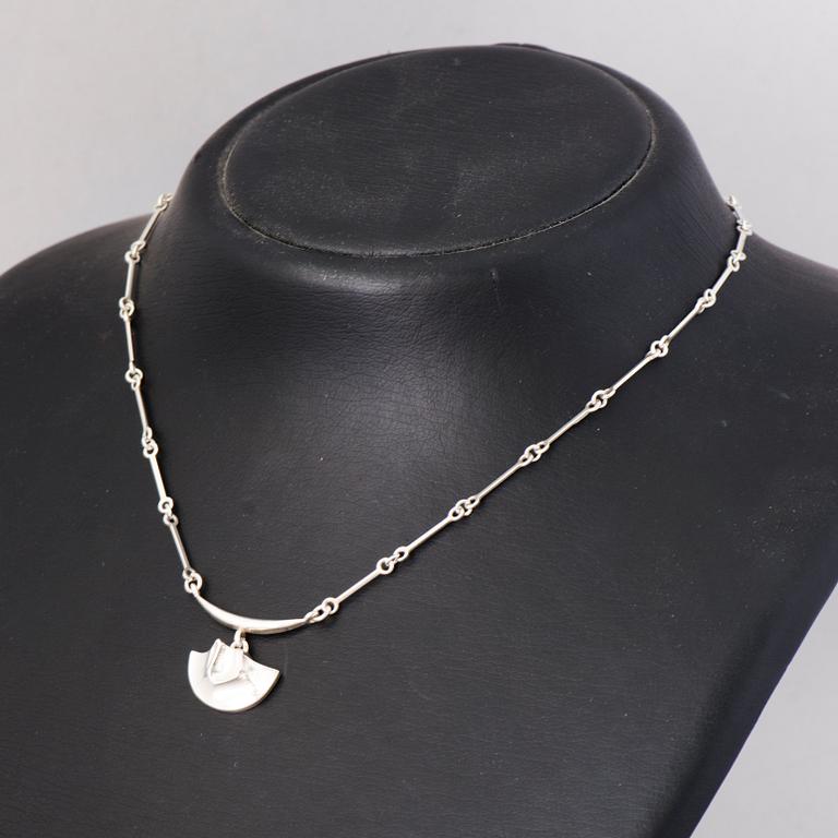NECKLACES, 4 pcs, silver. Lapponia 1978-91.