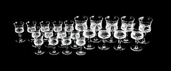 GLAS, 9+13 st, "Silvia", Ingeborg Lundin, Orrefors, 1900-talets andra hälft.