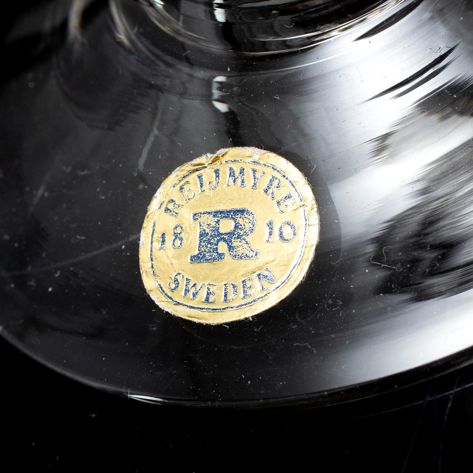 GLAS, 14 st, "Antik", Reijmyre Glasbruk.