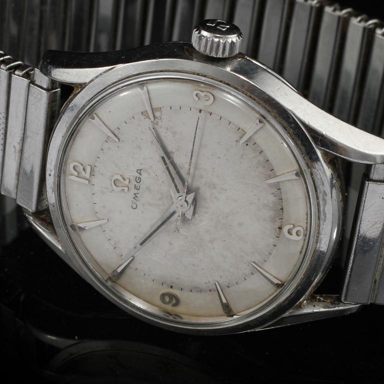 HERRARMBANDSUR, stål, Omega, 1950/1960-tal.