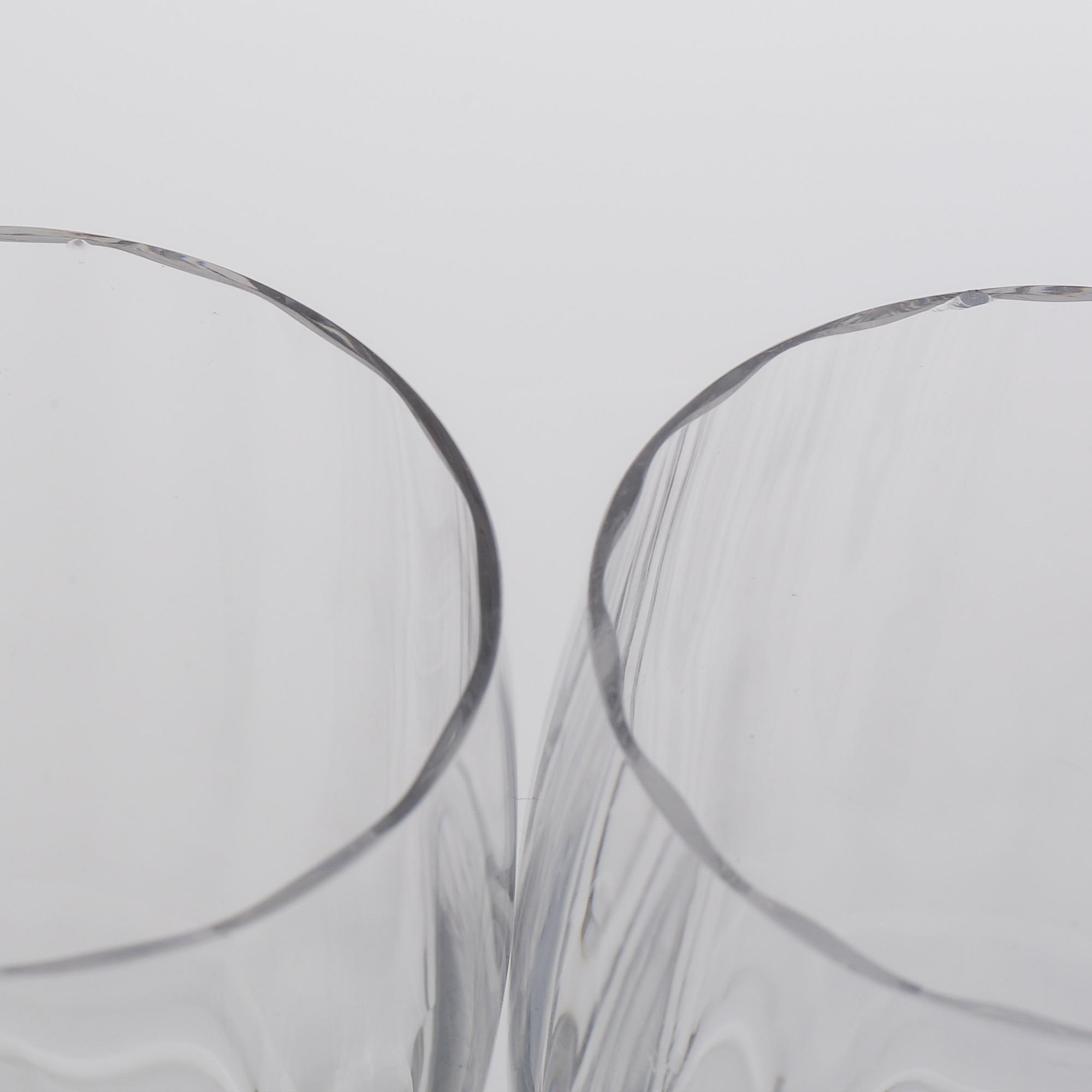 SERVISGLAS, 34 delar, "Optica", Gunnar Cyrén, Orrefors, 1900-talets andra hälft.