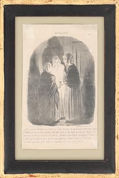 HONORÉ DAUMIER, litografier, 3 st.
