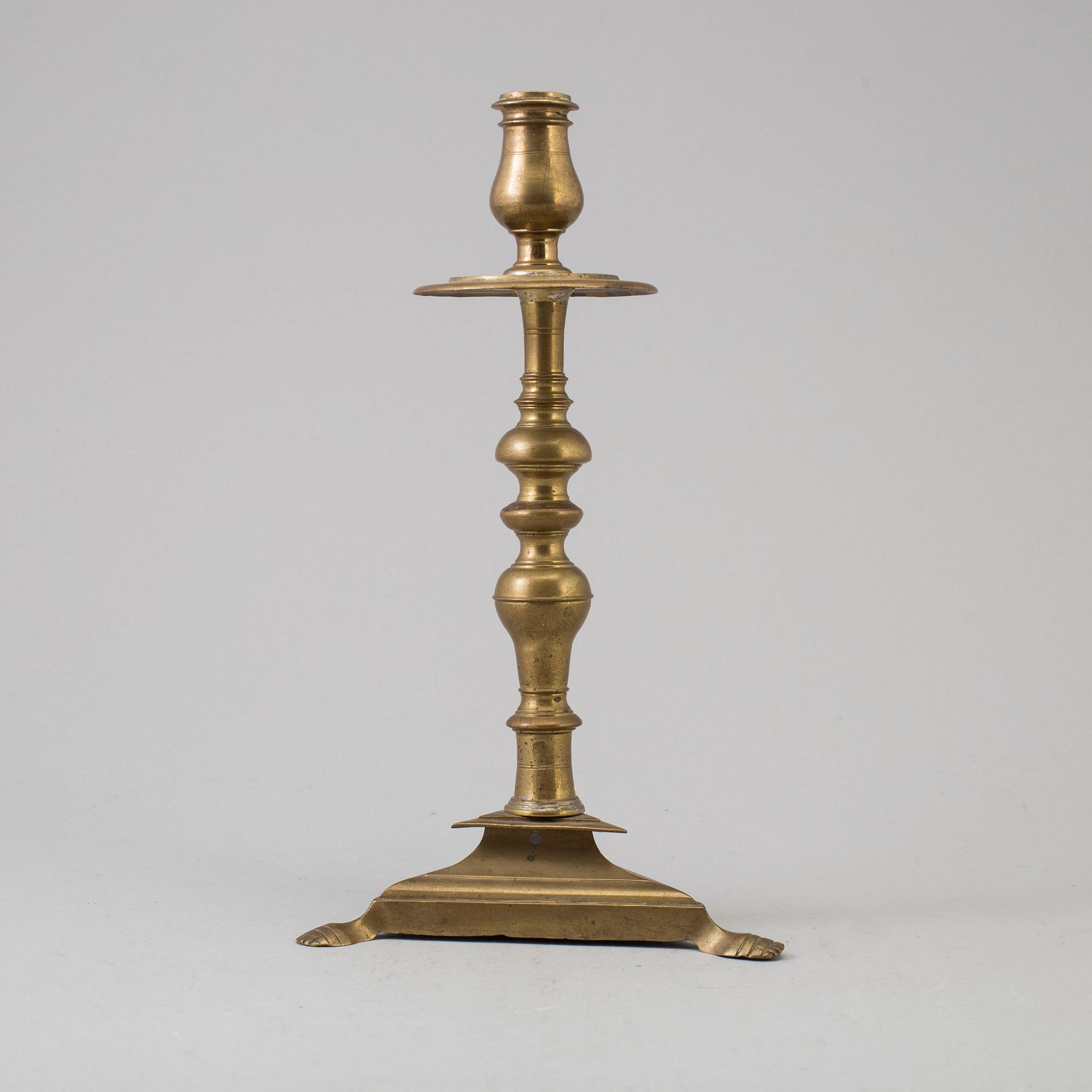 LJUSSTAKE, brons, 1700-tal.