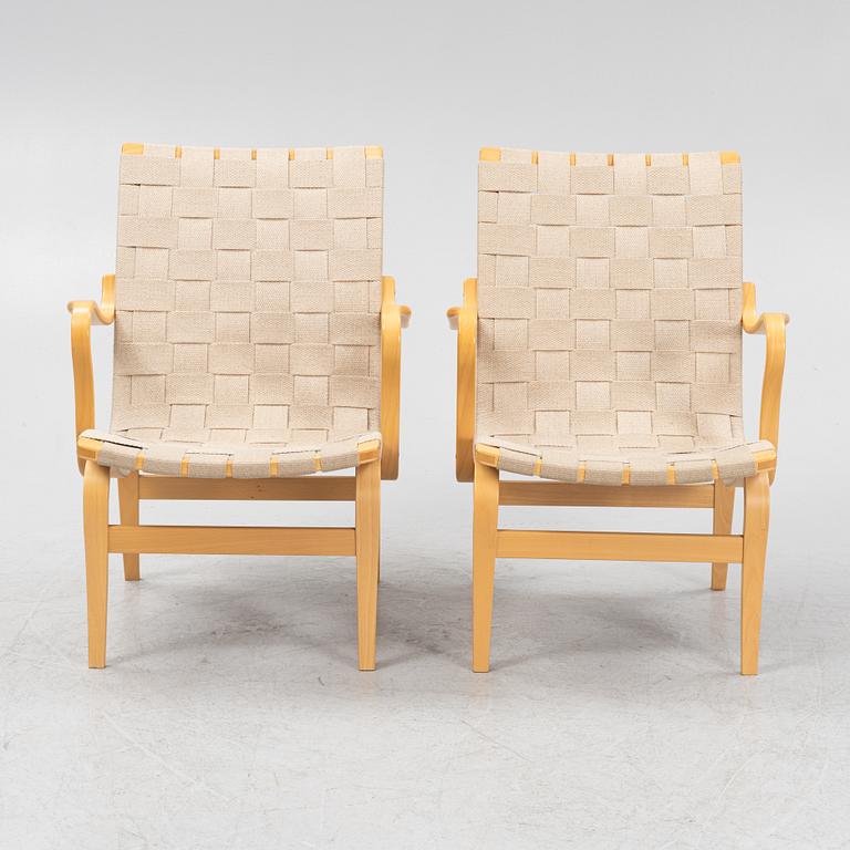 Bruno Mathsson, fåtöljer, ett par, "Eva", Dux.