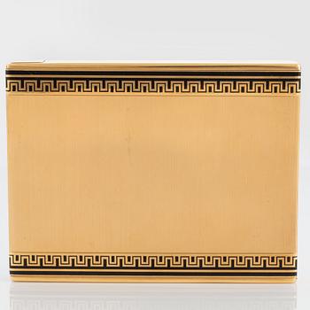 Cartier Art Deco cigarettetui 18K guld med svart emalj.