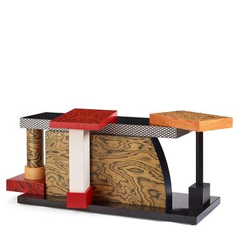 1. Ettore Sottsass, a "Tartar" console, Memphis, Italy, post 1985.
