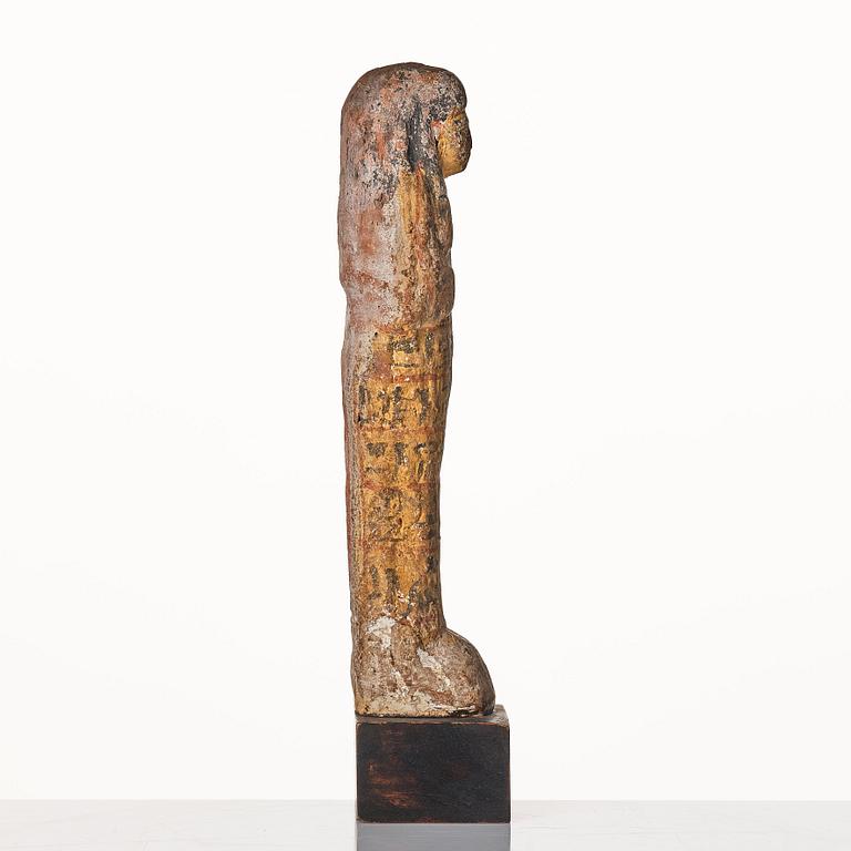 A pottery Ushabti Egypt presumably 18:e dynasty ca 1450 B.C.