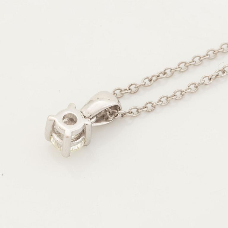 Brilliant cut diamond necklace, with IGI certificate.