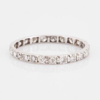 White gold brilliant-cut diamond eternity ring.
